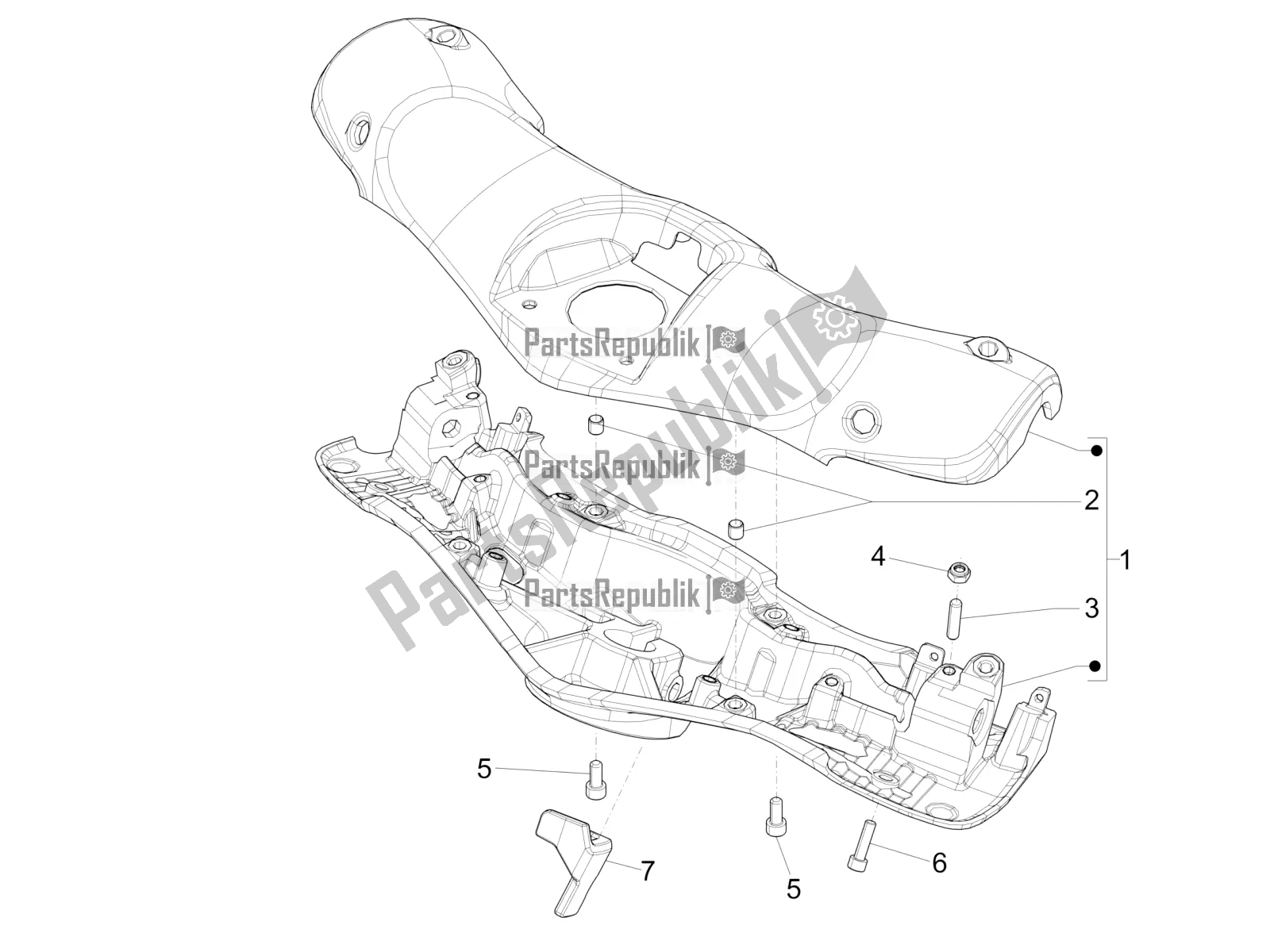 Toutes les pièces pour le Couvertures De Guidon du Vespa 946 125 4T 3V ABS 2016