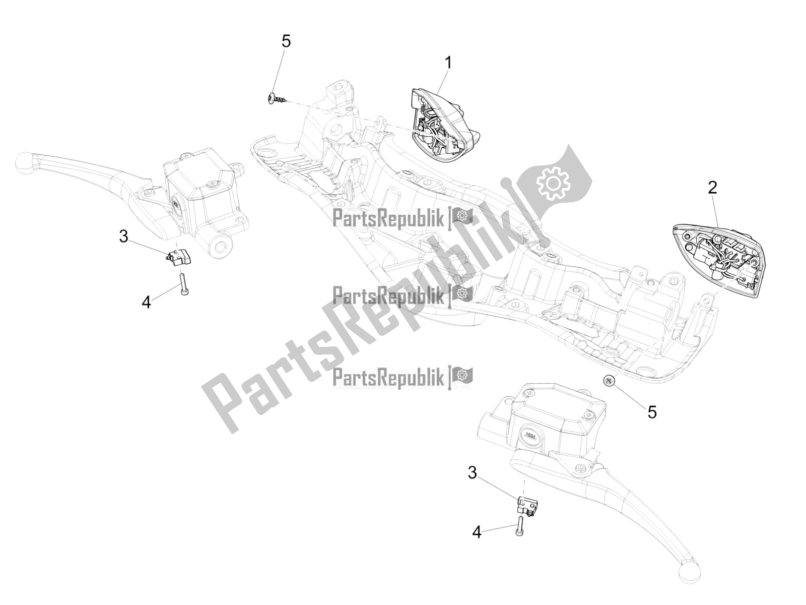 All parts for the Selectors - Switches - Buttons of the Vespa 946 125 4T 3V ABS 2016
