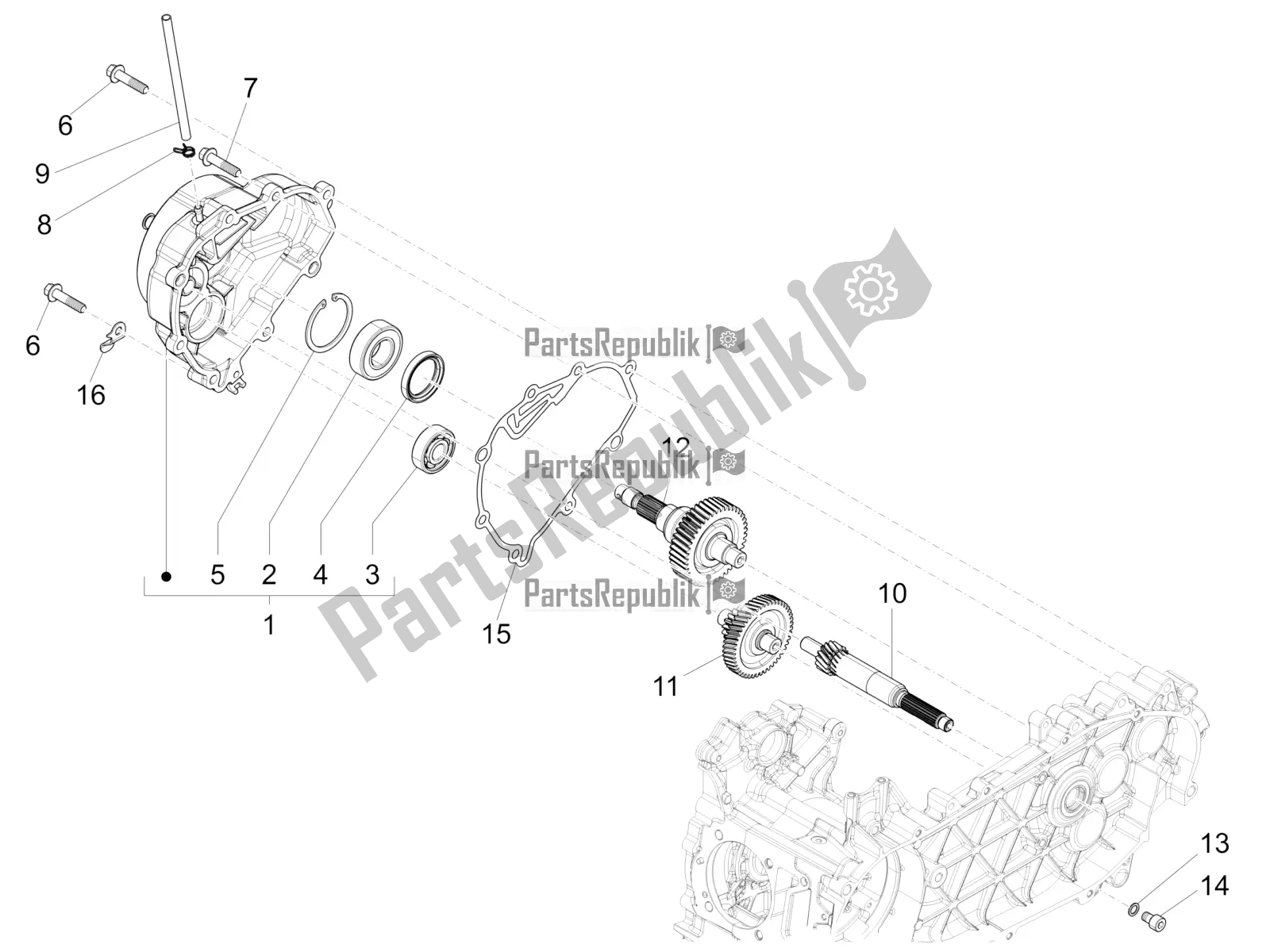 Wszystkie części do Jednostka Redukcyjna Vespa 946 125 4T 3V ABS 2017