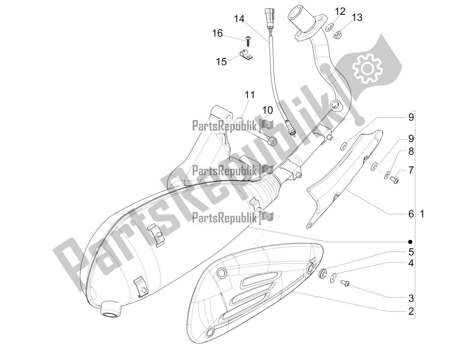 Toutes les pièces pour le Silencieux du Vespa 946 125 4T 3V ABS 2017