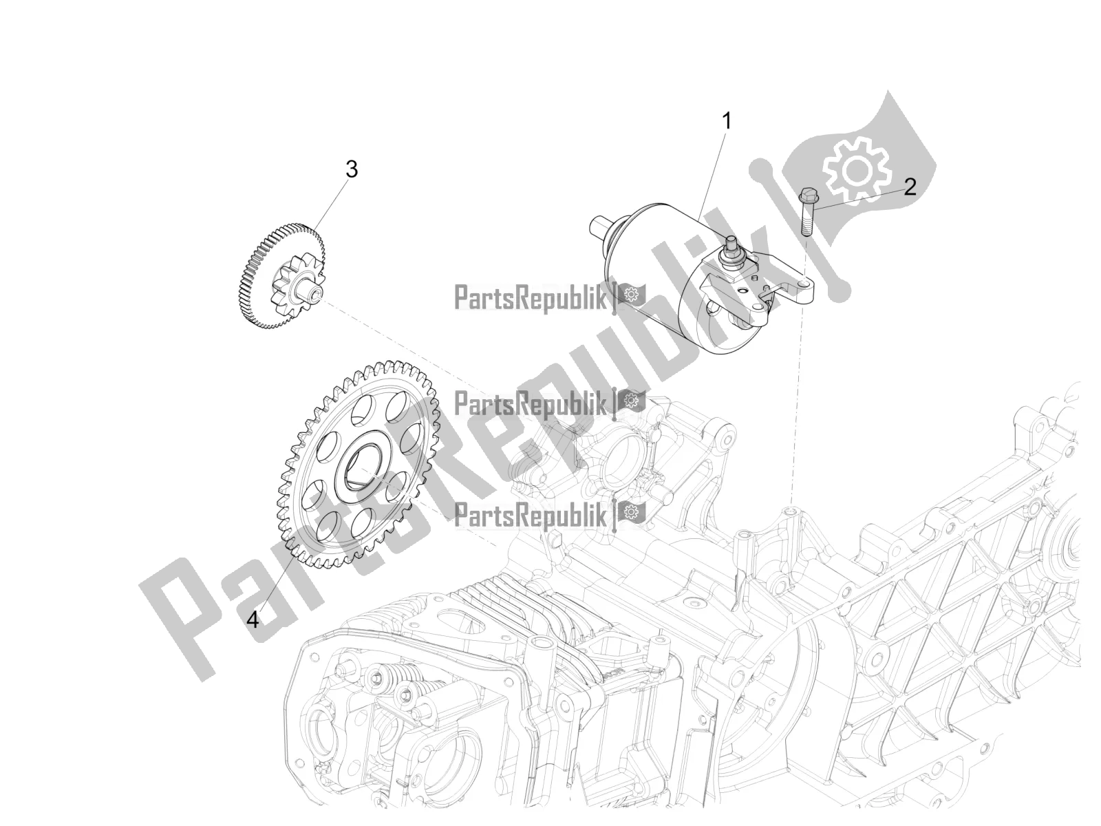 Toutes les pièces pour le Stater - Démarreur électrique du Vespa 946 125 4T 3V ABS 2017