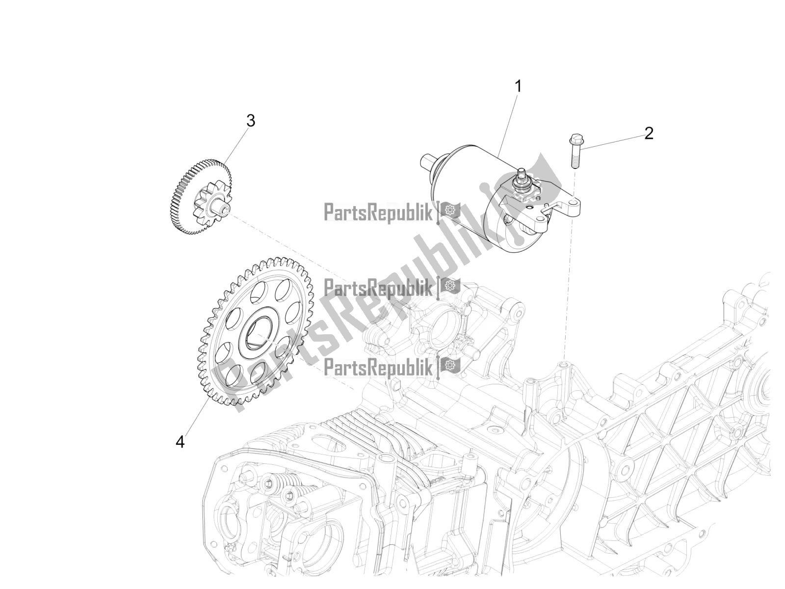 Toutes les pièces pour le Stater - Démarreur électrique du Vespa 946 125 4T 3V ABS-Armani 2016