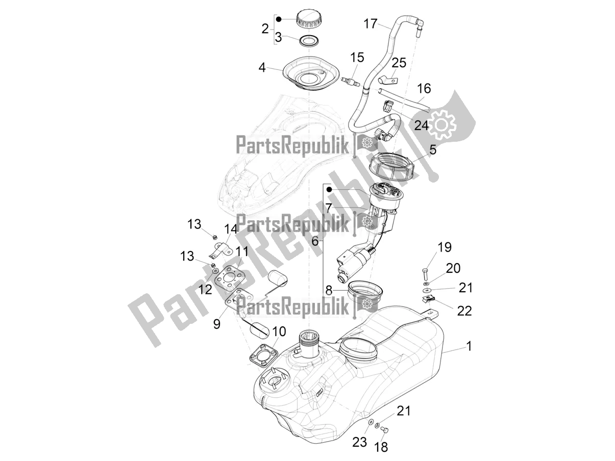 Toutes les pièces pour le Réservoir D'essence du Vespa 946 125 ABS CD 2021