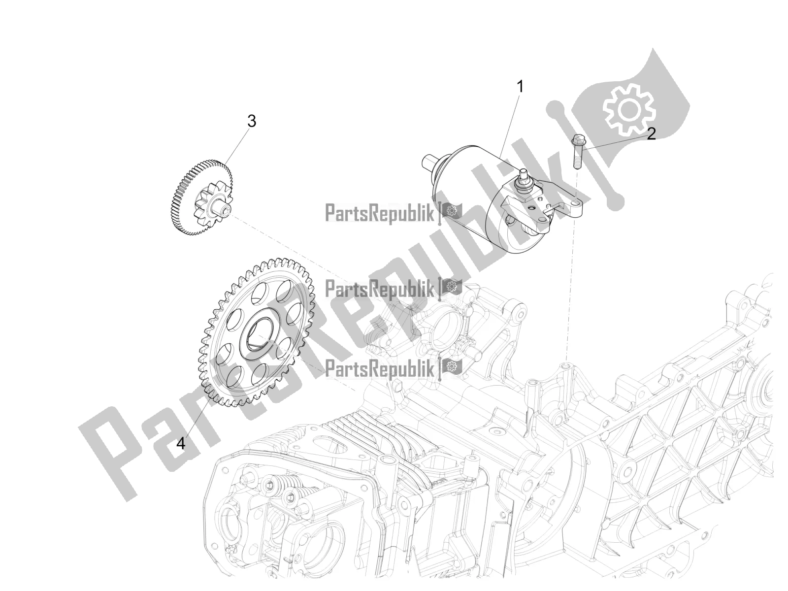 All parts for the Stater - Electric Starter of the Vespa 946 125 ABS CD 2021
