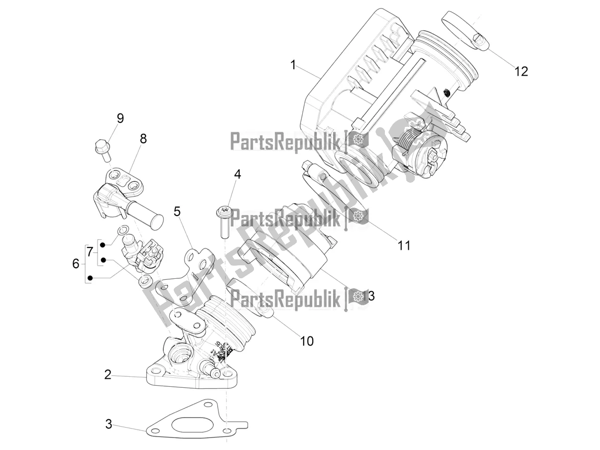 Toutes les pièces pour le Throttle Body - Injector - Induction Joint du Vespa 946 125 ABS CD 2021