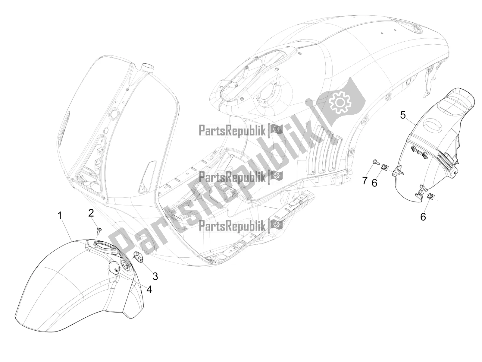 Wszystkie części do Nadkola - B? Otnik Vespa 946 125 ABS CD 2021