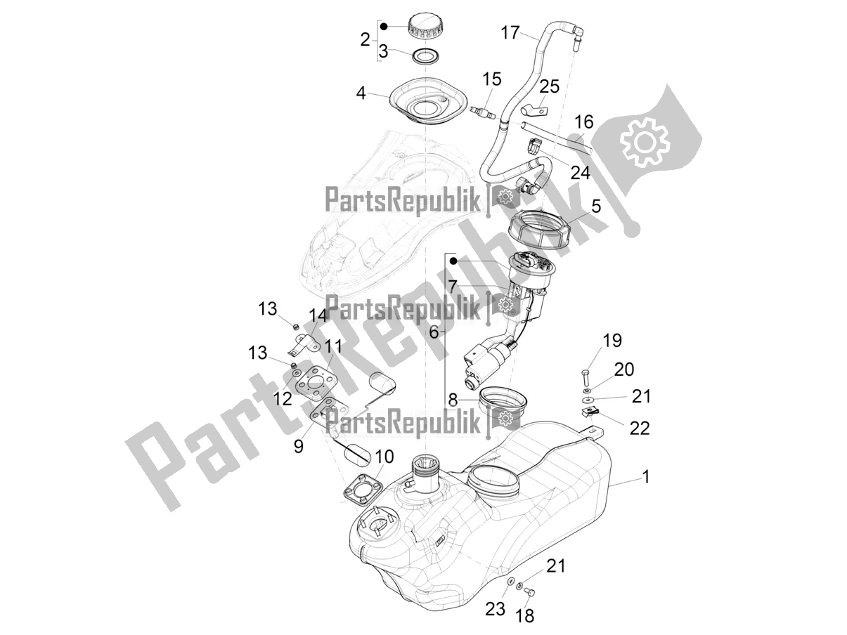 Toutes les pièces pour le Réservoir D'essence du Vespa 946 125 ABS CD 2022