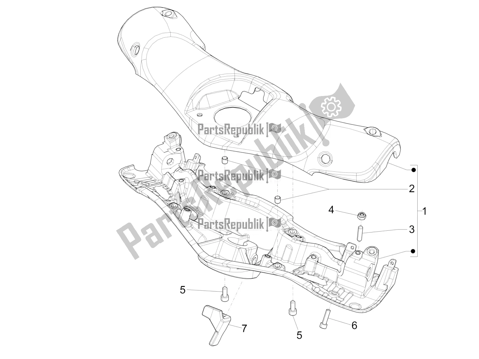 Toutes les pièces pour le Couvertures De Guidon du Vespa 946 125 ABS CD 2022