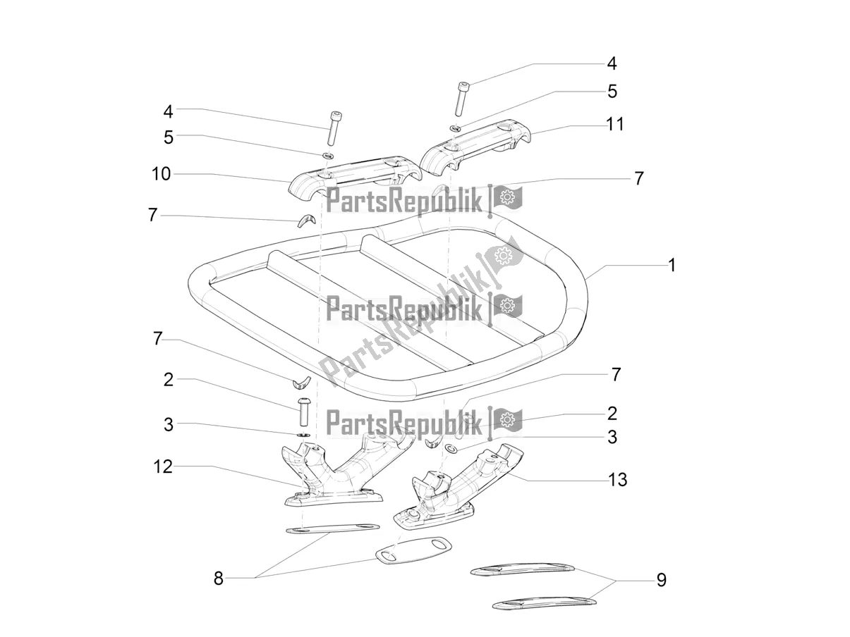 Todas las partes para Portaequipajes Trasero de Vespa 946 125 ABS CD 2022