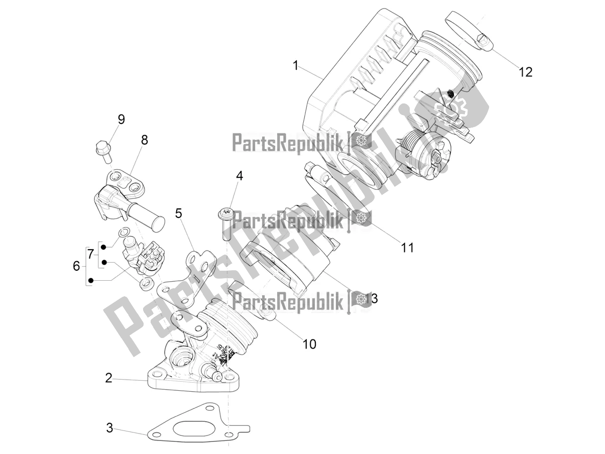 Toutes les pièces pour le Throttle Body - Injector - Induction Joint du Vespa 946 125 ABS CD 2022