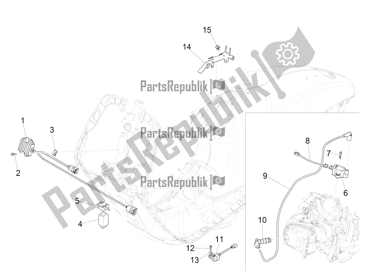 Toutes les pièces pour le Régulateurs De Tension - Unités De Commande électronique (ecu) - H. T. Bobine du Vespa 946 125 ABS CD 2022