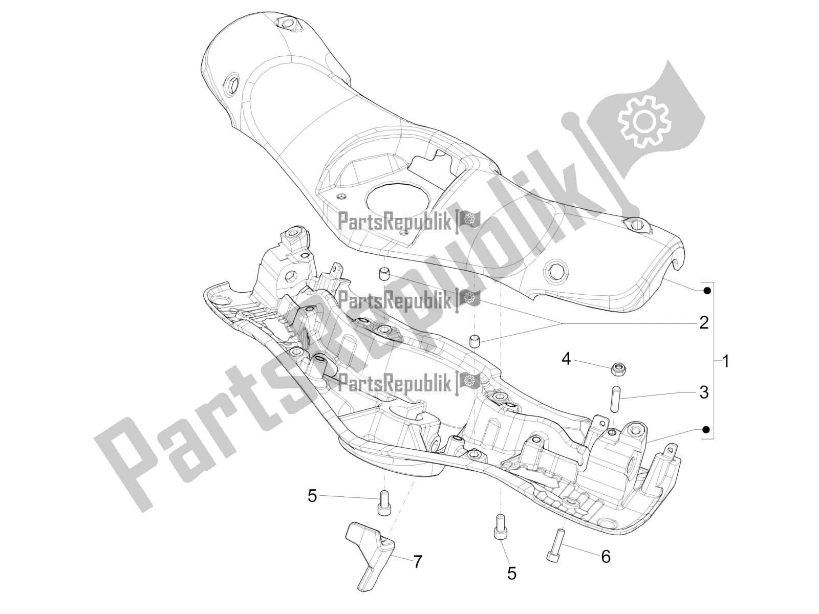 Toutes les pièces pour le Couvertures De Guidon du Vespa 946 150 4 STR / Red 2020