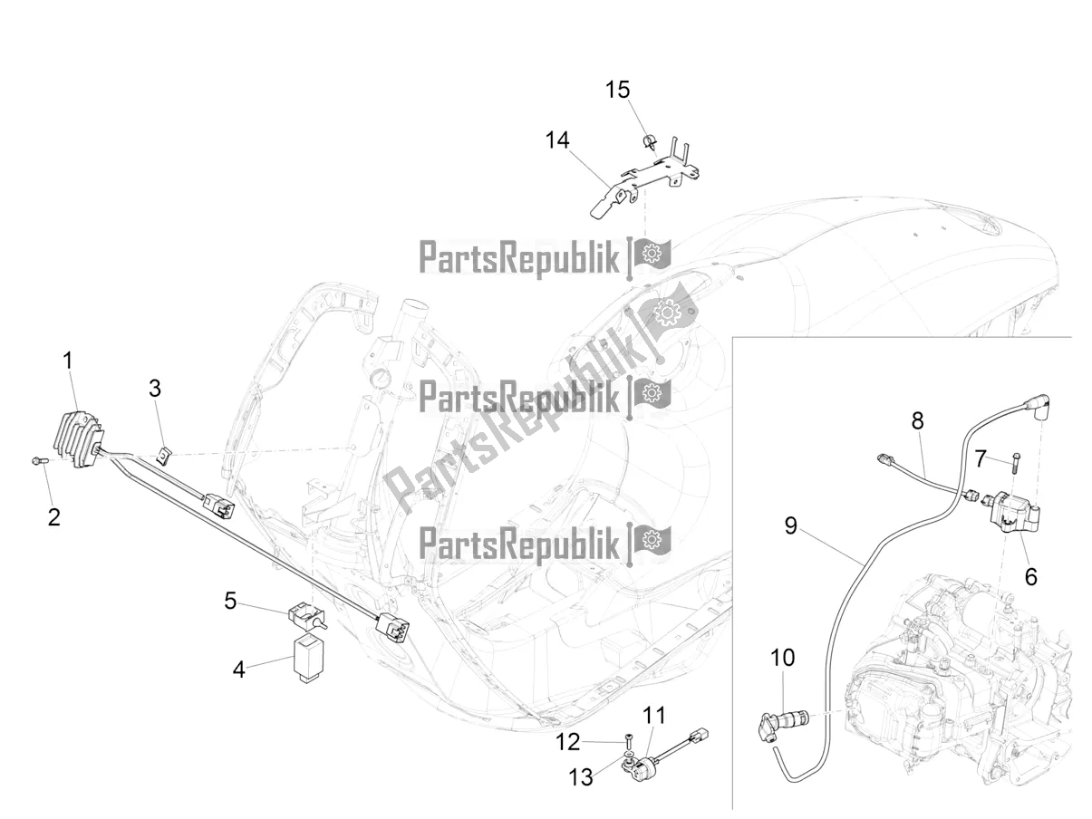 Todas las partes para Reguladores De Voltaje - Unidades De Control Electrónico (ecu) - H. T. Bobina de Vespa 946 150 4 STR / Red 2020