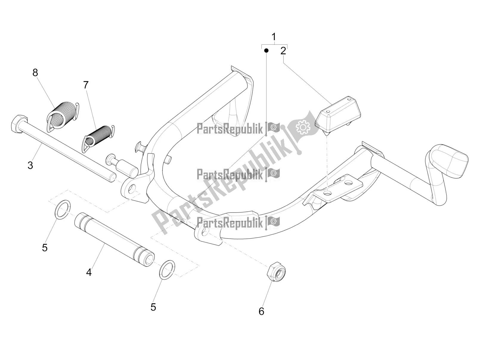 All parts for the Stand/s of the Vespa 946 150 4 STR / Red 2022