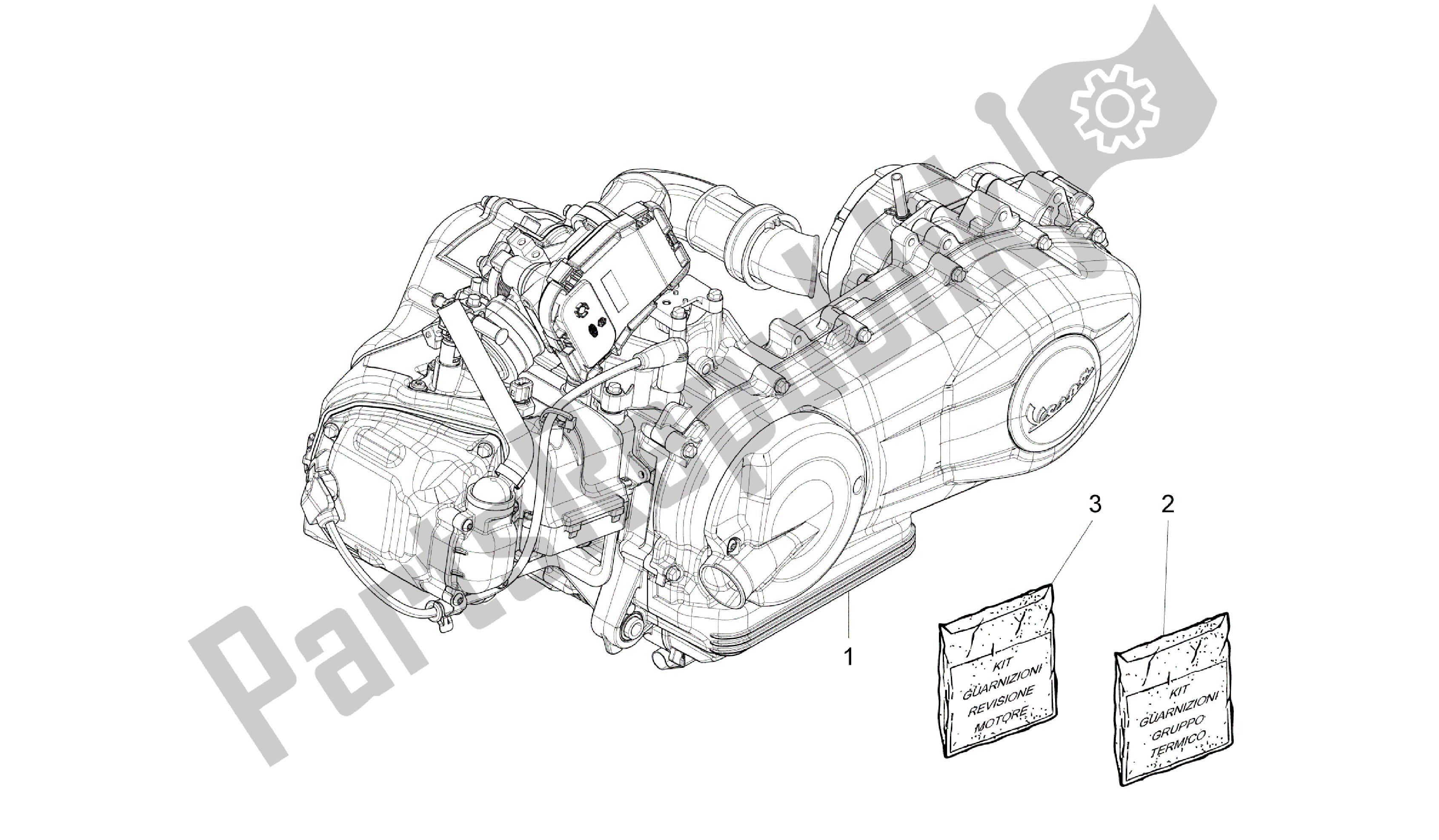 Todas las partes para Ensamblaje Del Motor de Vespa 946 150 2013 - 2014