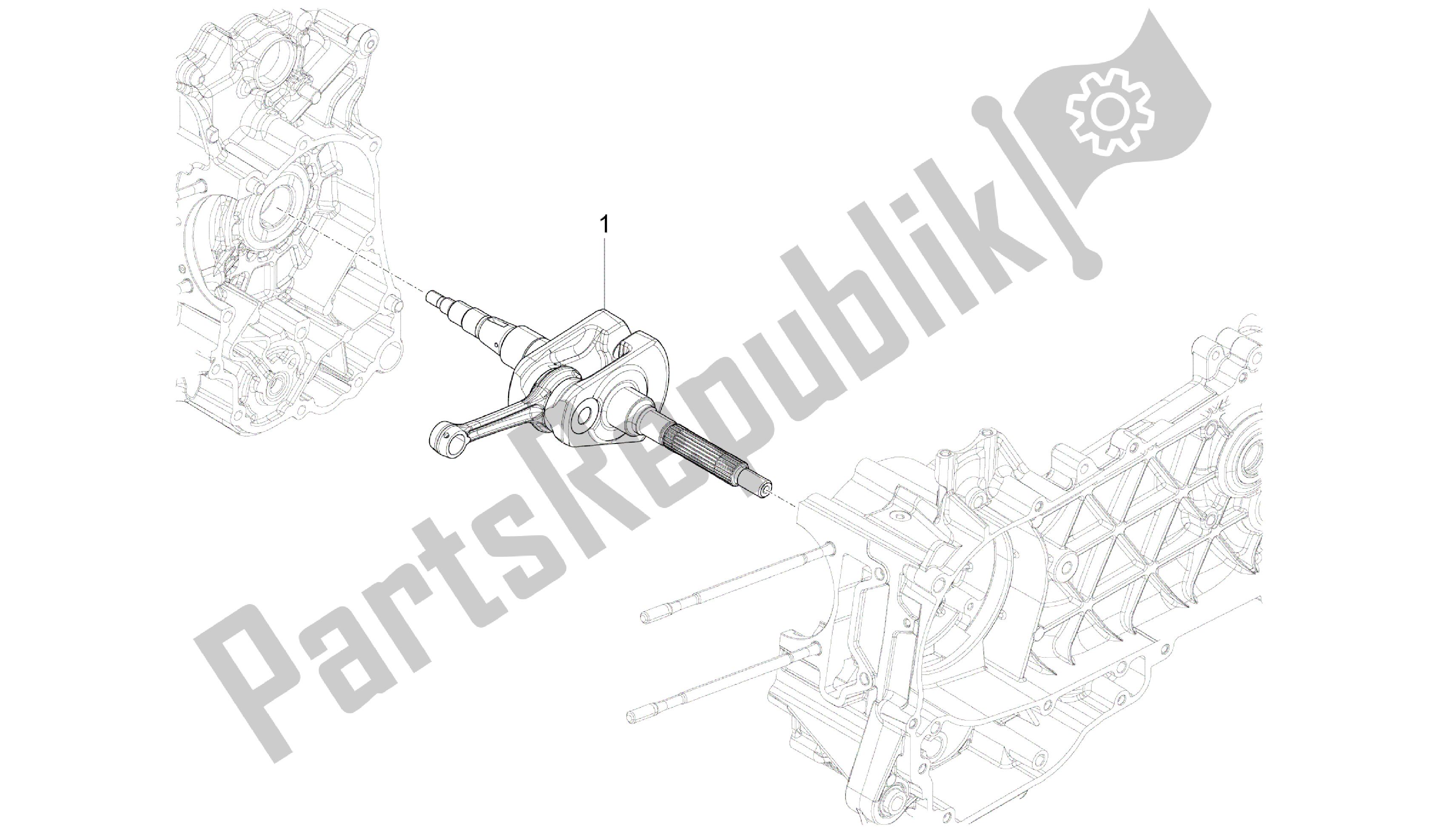 All parts for the Crankshaft of the Vespa 946 150 2013 - 2014