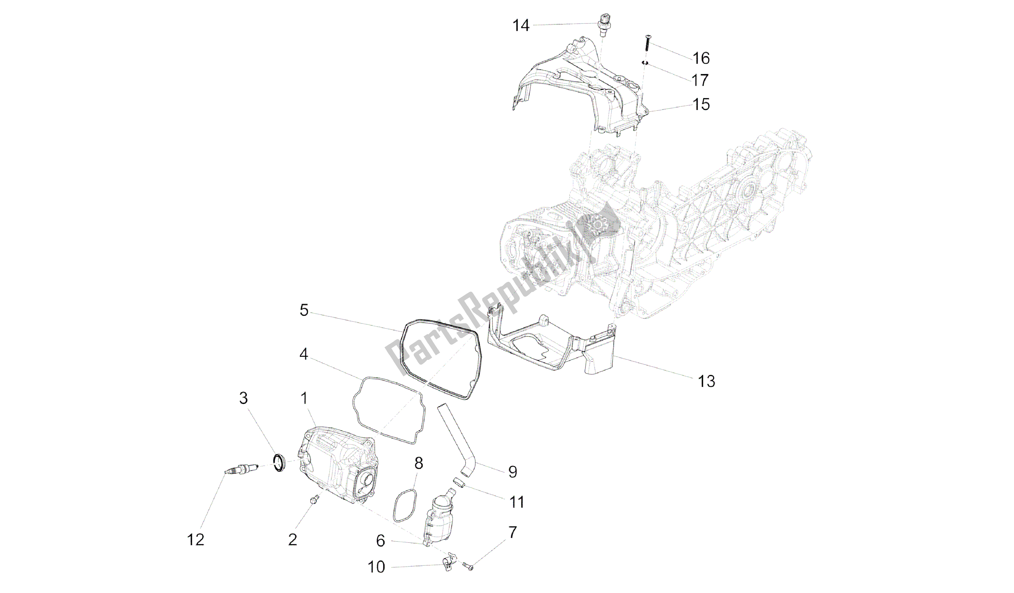 Toutes les pièces pour le Le Couvre-culasse du Vespa 946 150 2013 - 2014