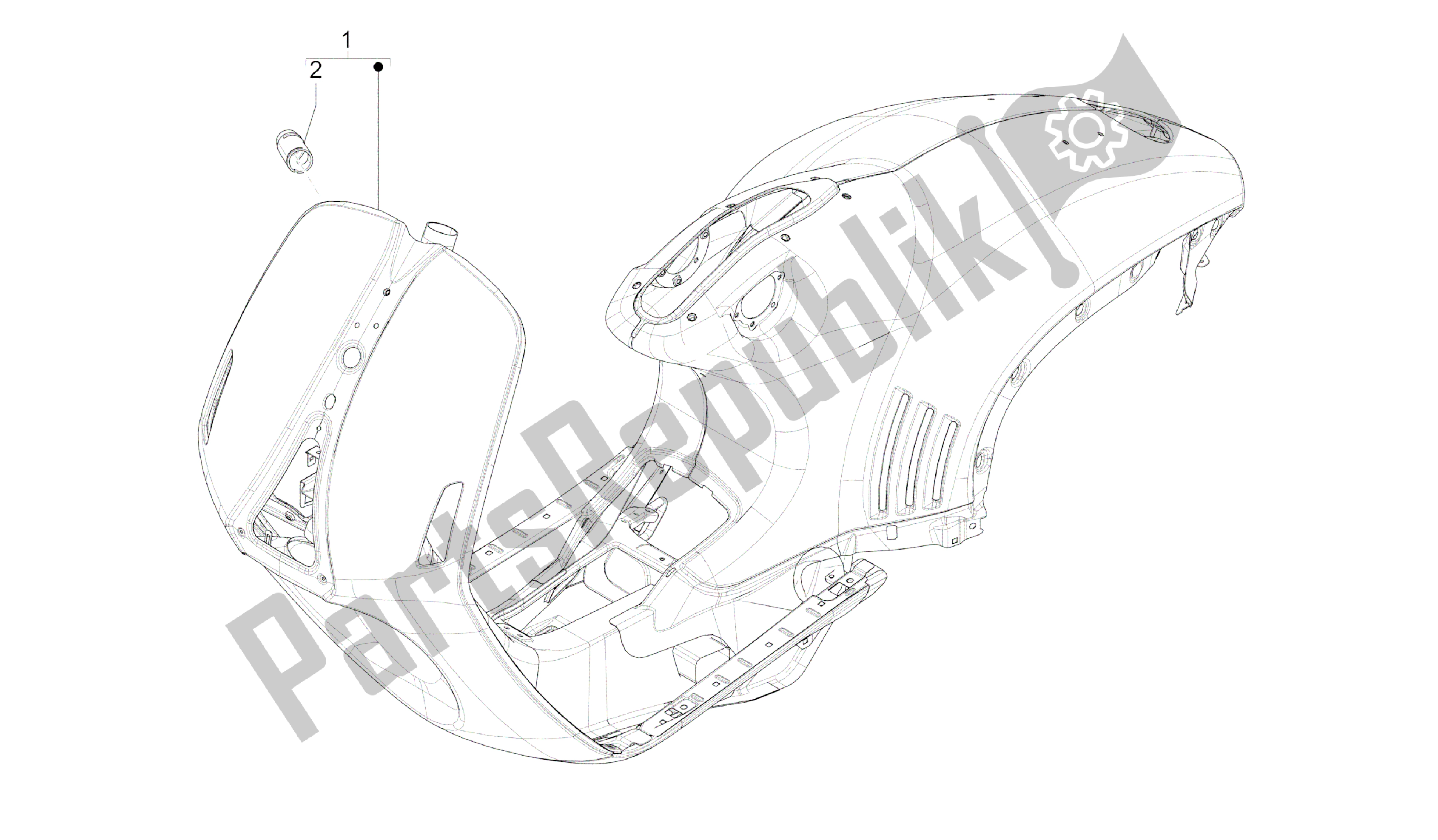 All parts for the Frame/bodywork of the Vespa 946 150 2013 - 2014