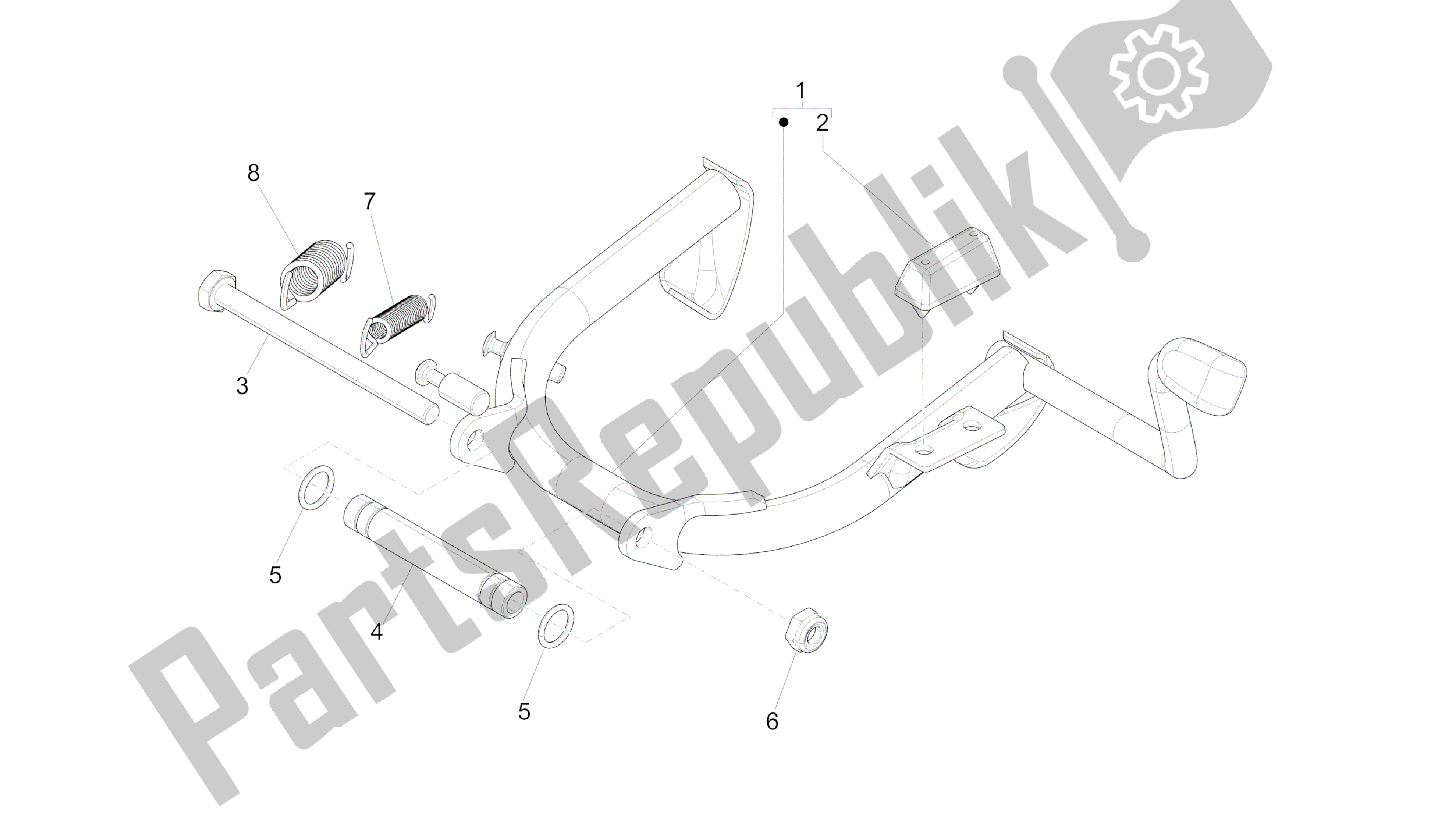 All parts for the Stand/s of the Vespa 946 150 2013 - 2014