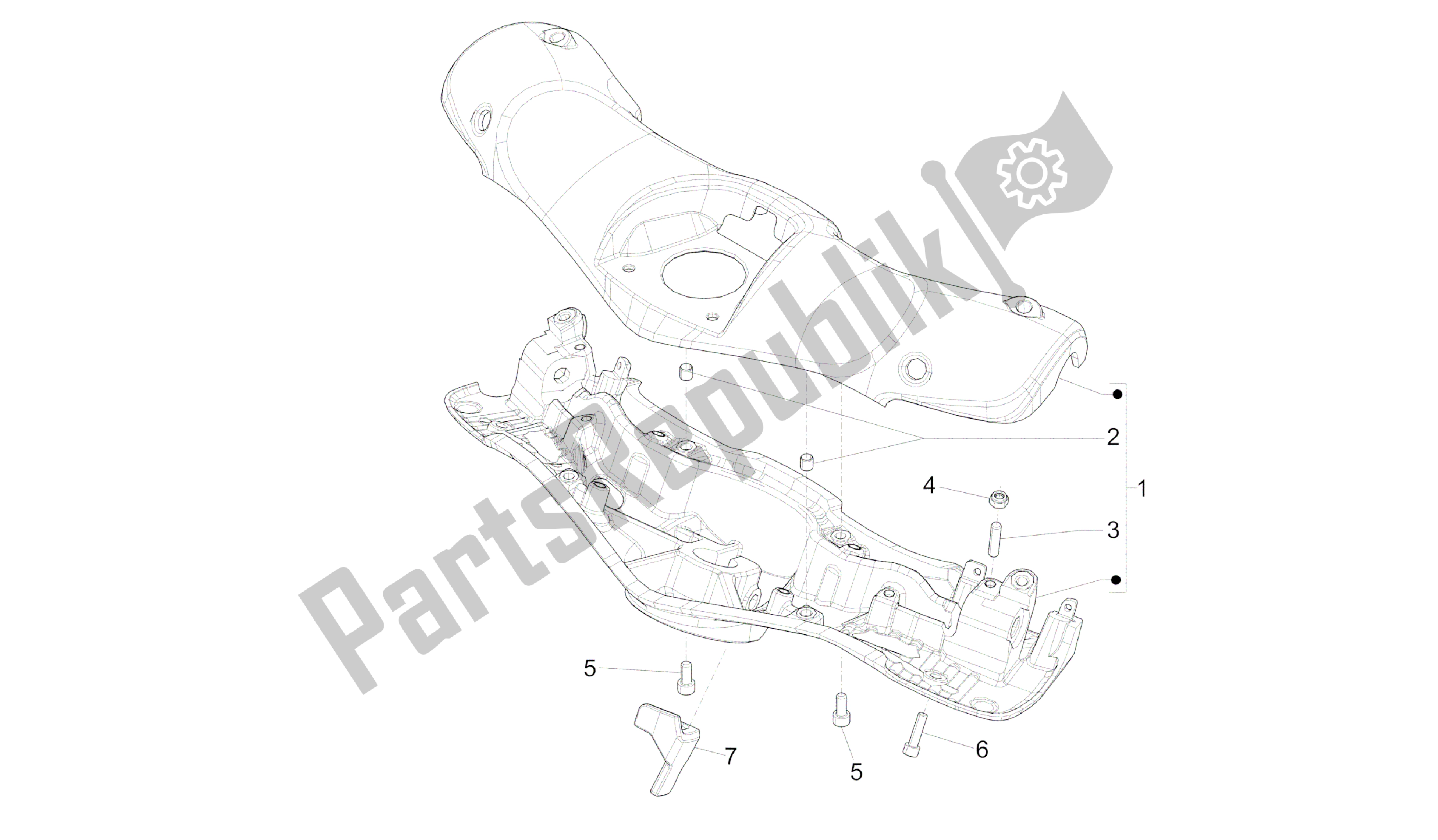All parts for the Handlebars Coverages of the Vespa 946 150 2013 - 2014