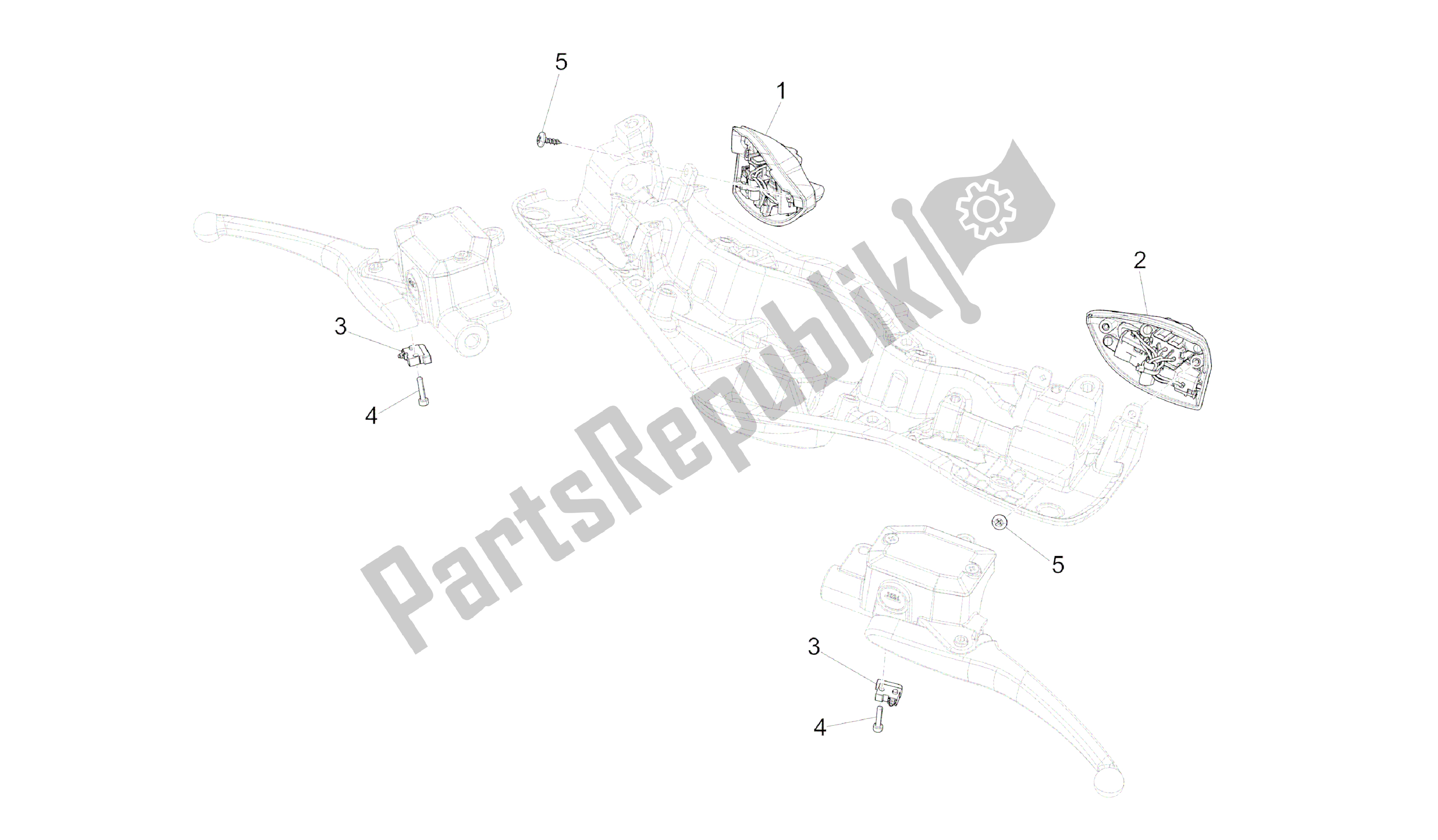 All parts for the Selectors - Switches - Buttons of the Vespa 946 150 2013 - 2014