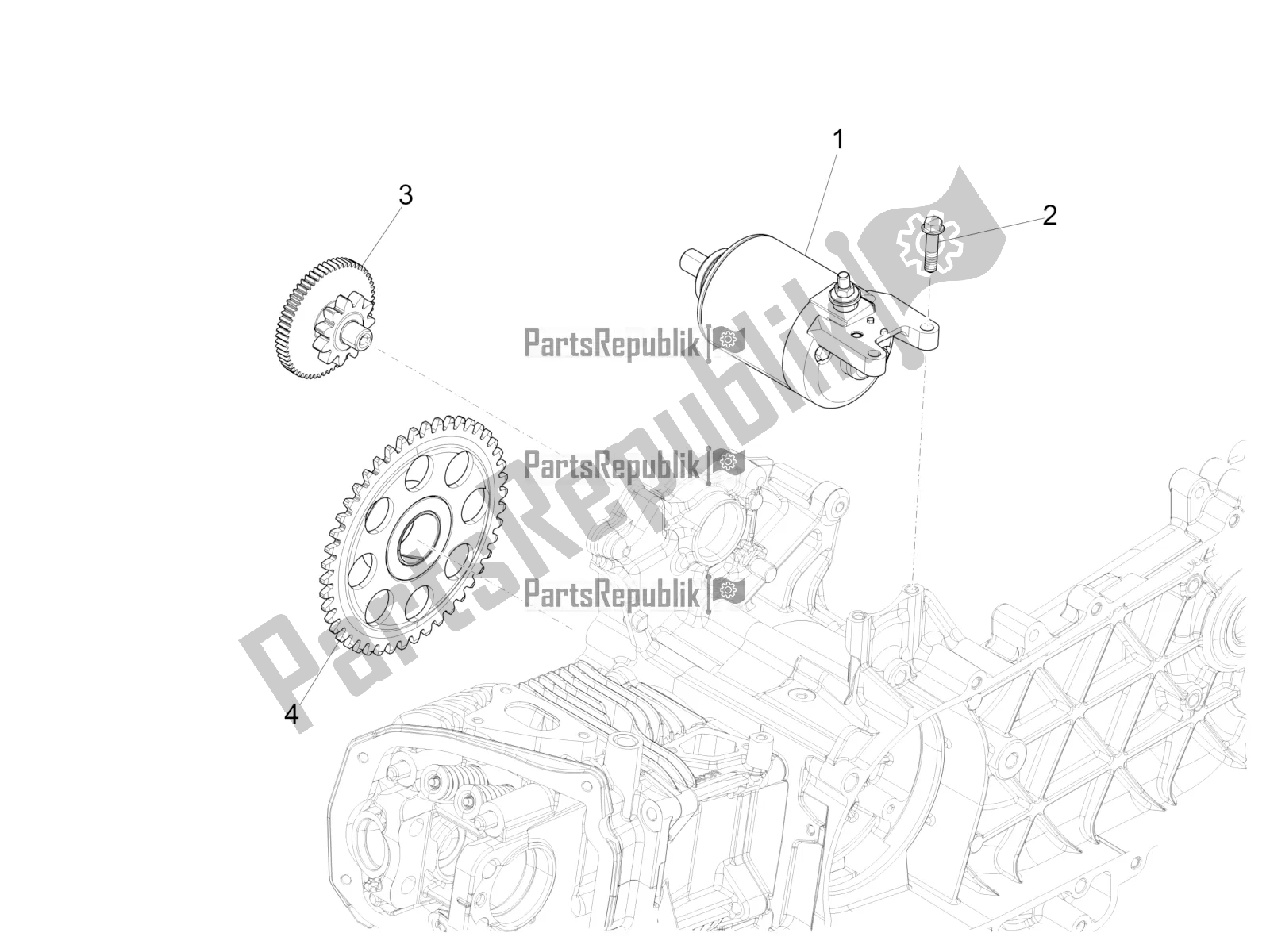 Toutes les pièces pour le Stater - Démarreur électrique du Vespa 946 150 4T 3V ABS 2016