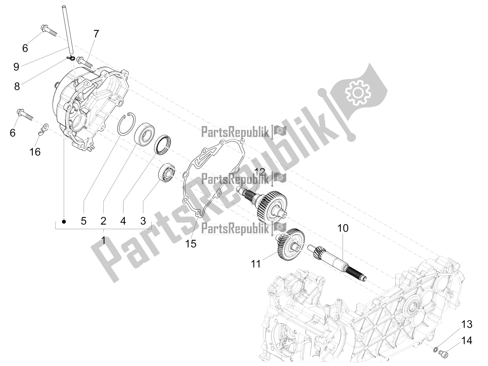 Toutes les pièces pour le Unité De Réduction du Vespa 946 150 4T 3V ABS 2017