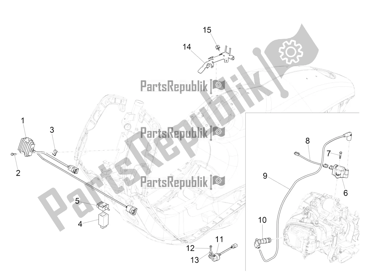 Toutes les pièces pour le Régulateurs De Tension - Unités De Commande électronique (ecu) - H. T. Bobine du Vespa 946 150 4T 3V ABS 2017