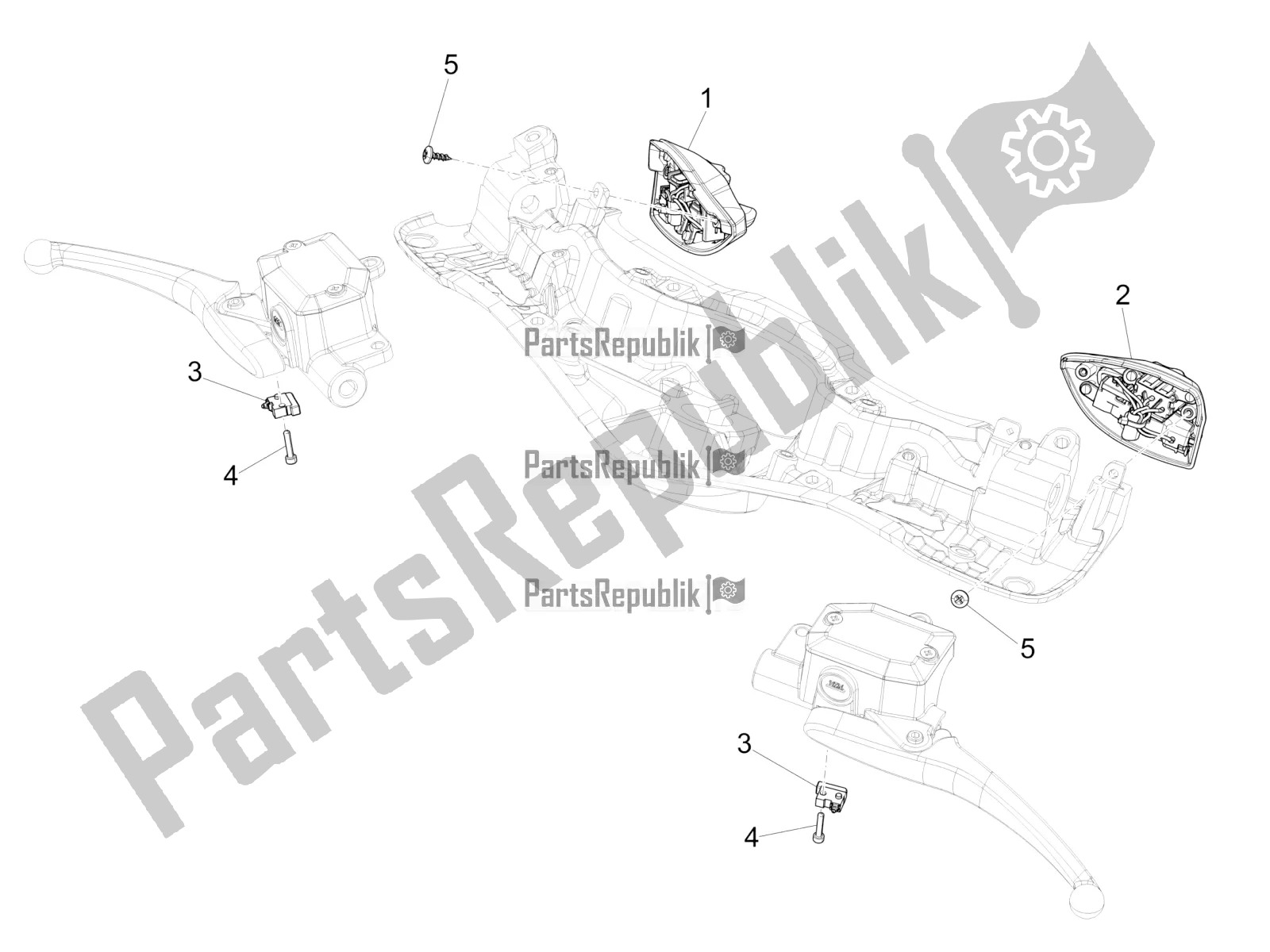 All parts for the Selectors - Switches - Buttons of the Vespa 946 150 4T 3V ABS 2018