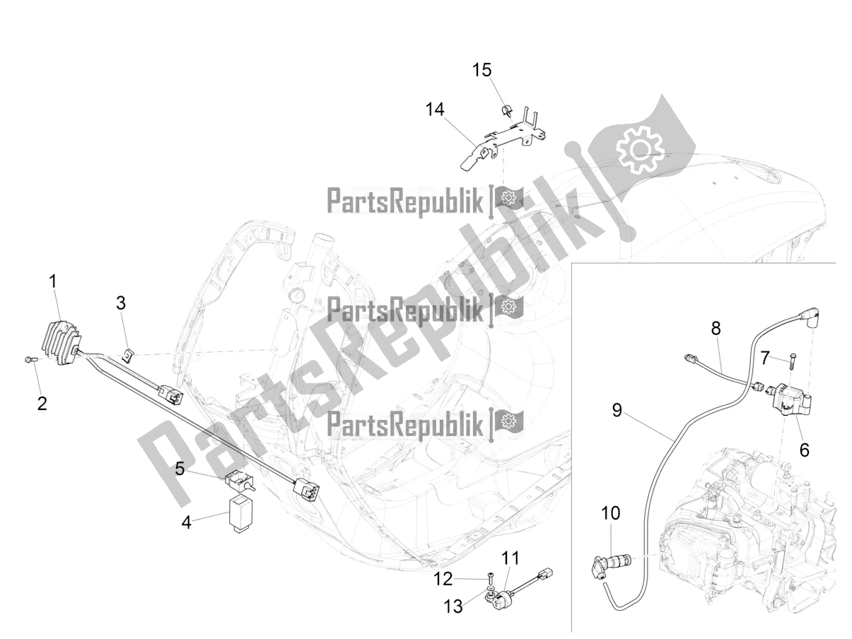 Toutes les pièces pour le Régulateurs De Tension - Unités De Commande électronique (ecu) - H. T. Bobine du Vespa 946 150 4T 3V ABS 2018