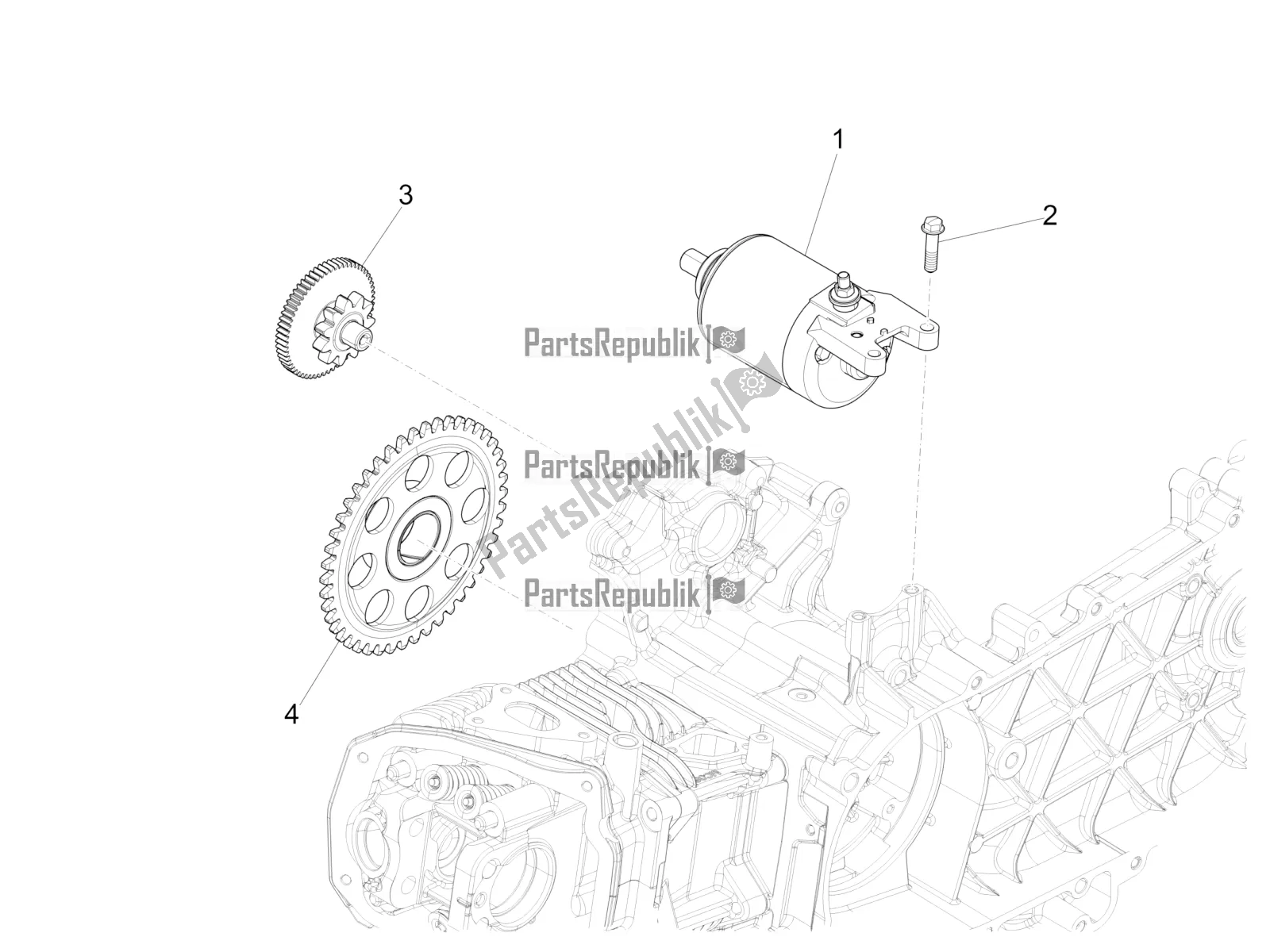 Toutes les pièces pour le Stater - Démarreur électrique du Vespa 946 150 ABS CD Apac 2021