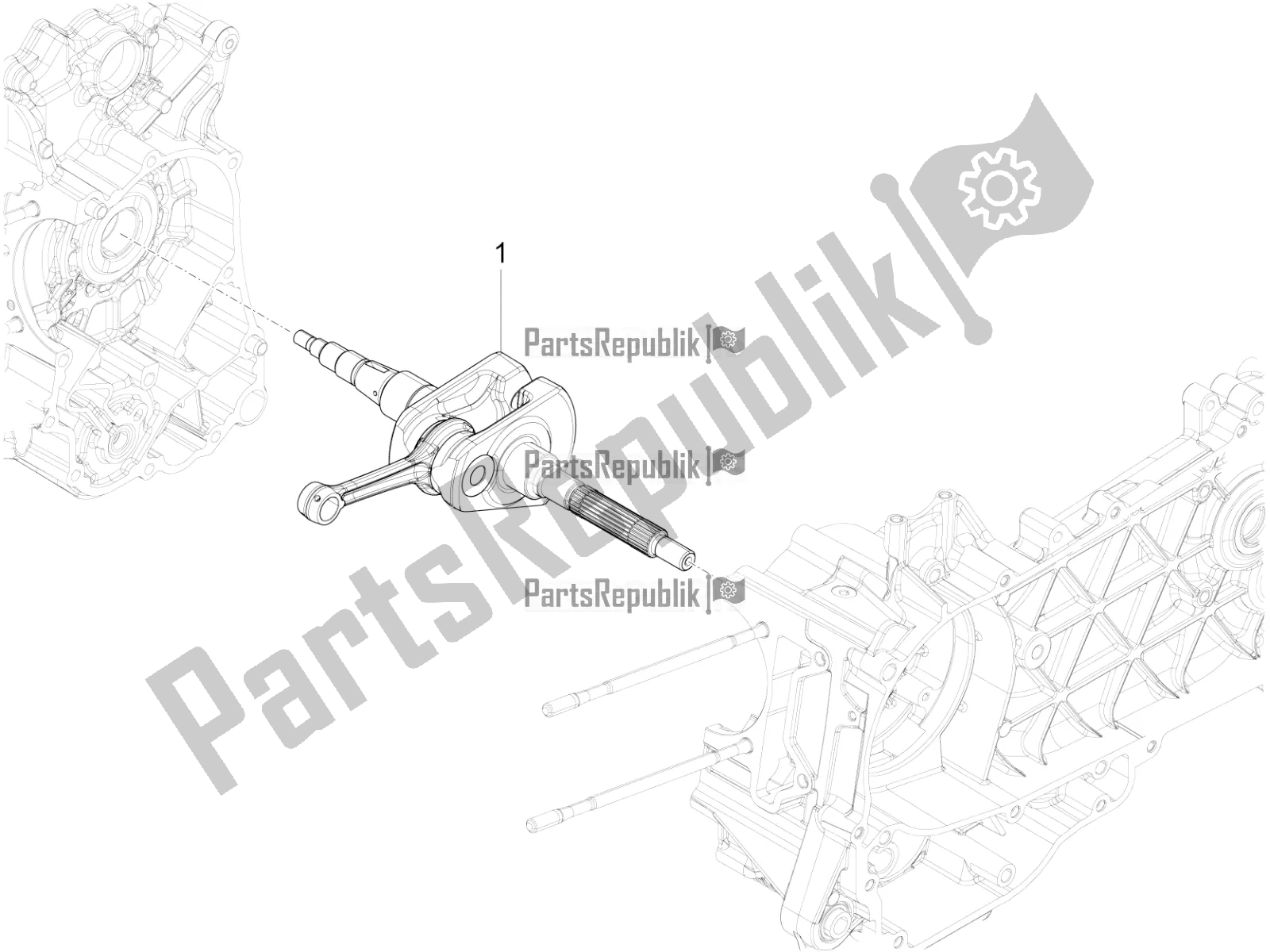 Alle onderdelen voor de Krukas van de Vespa 946 150 ABS CD Apac 2022