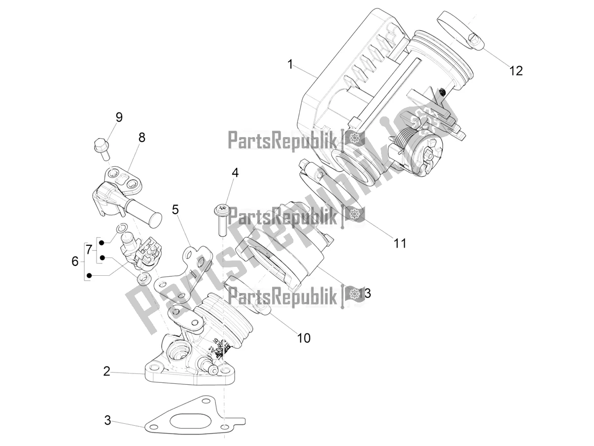 Todas as partes de Throttle Body - Injector - Induction Joint do Vespa 946 150 ABS CD Apac 2022