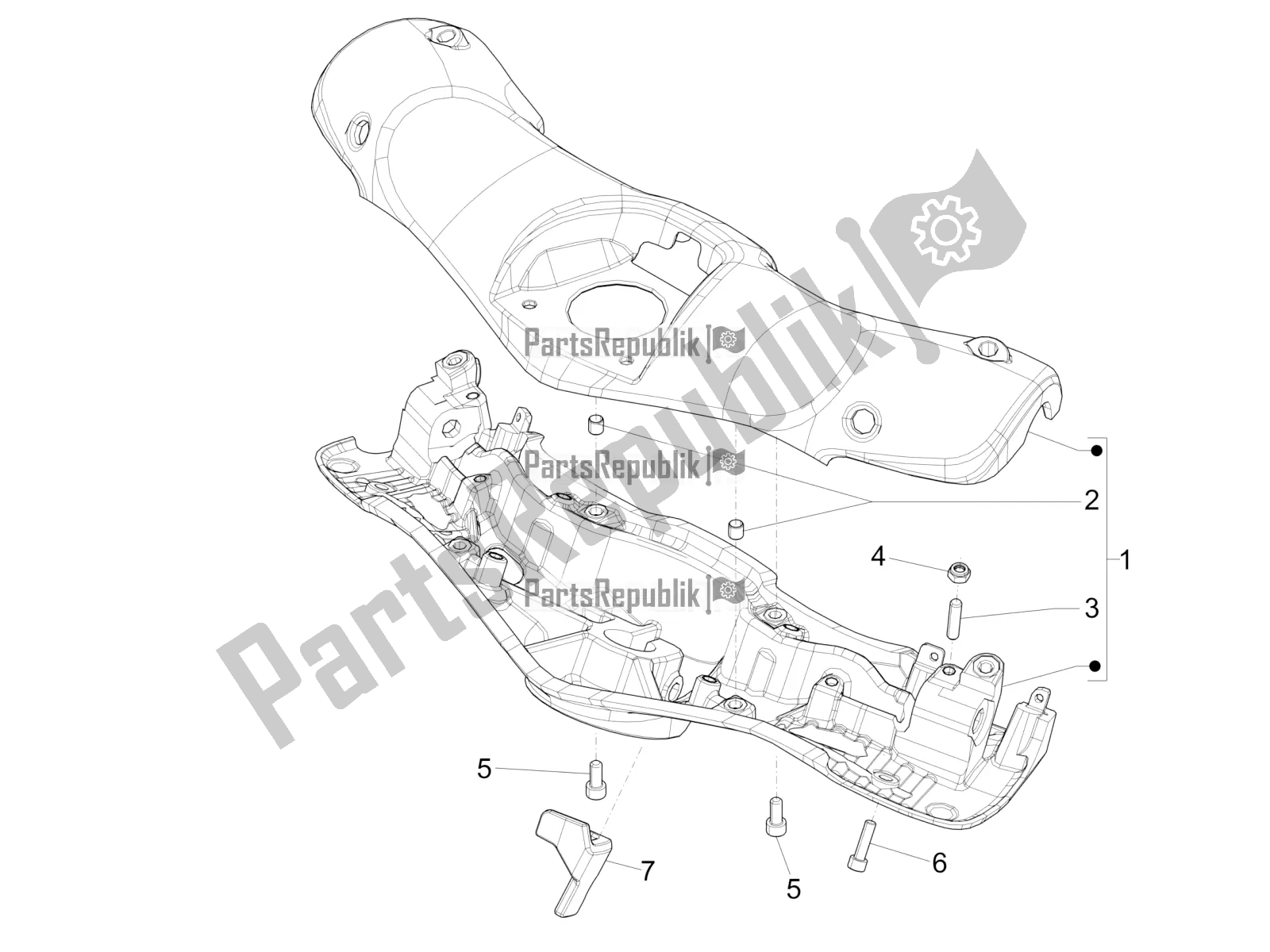 Toutes les pièces pour le Couvertures De Guidon du Vespa 946 150 ABS CD Cina 2021