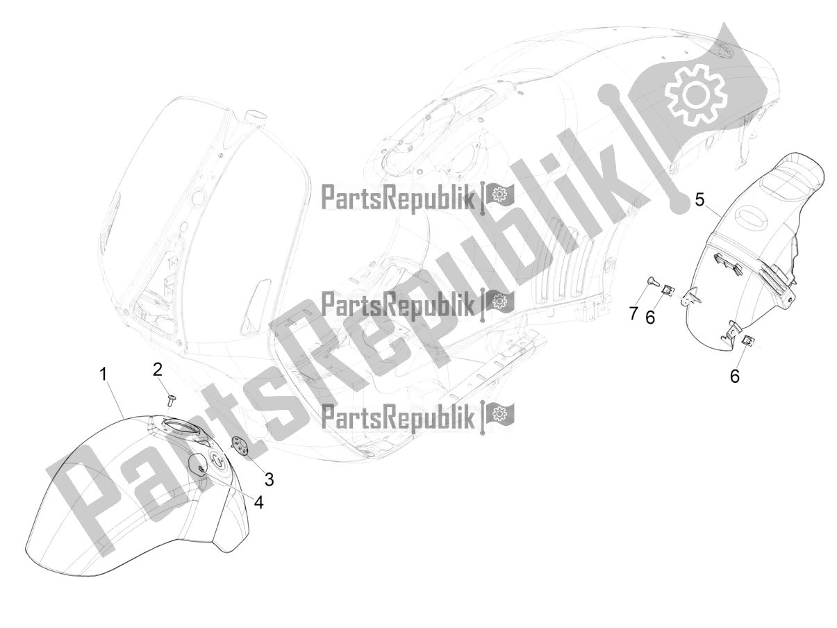 Tutte le parti per il Passaruota - Parafango del Vespa 946 150 ABS CD Cina 2021