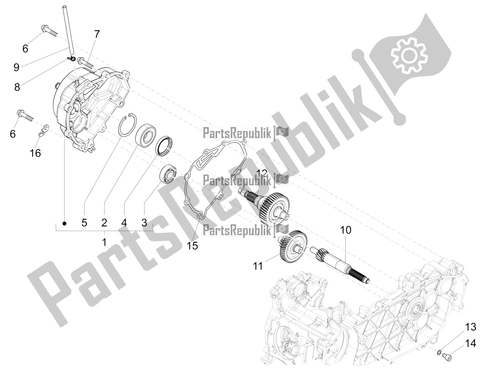 Toutes les pièces pour le Unité De Réduction du Vespa 946 150 ABS CD USA 2021