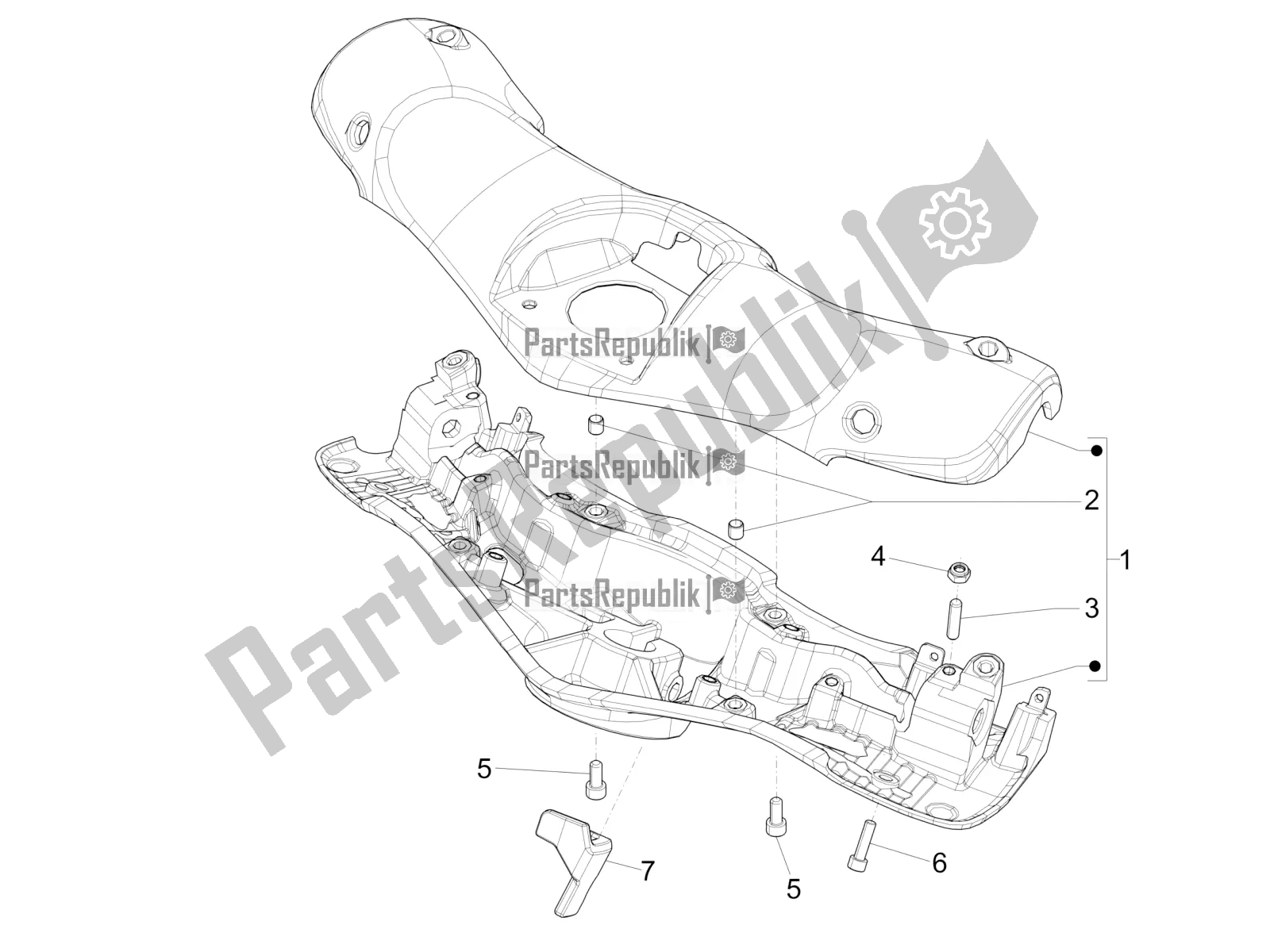 Toutes les pièces pour le Couvertures De Guidon du Vespa 946 150 ABS CD USA 2022