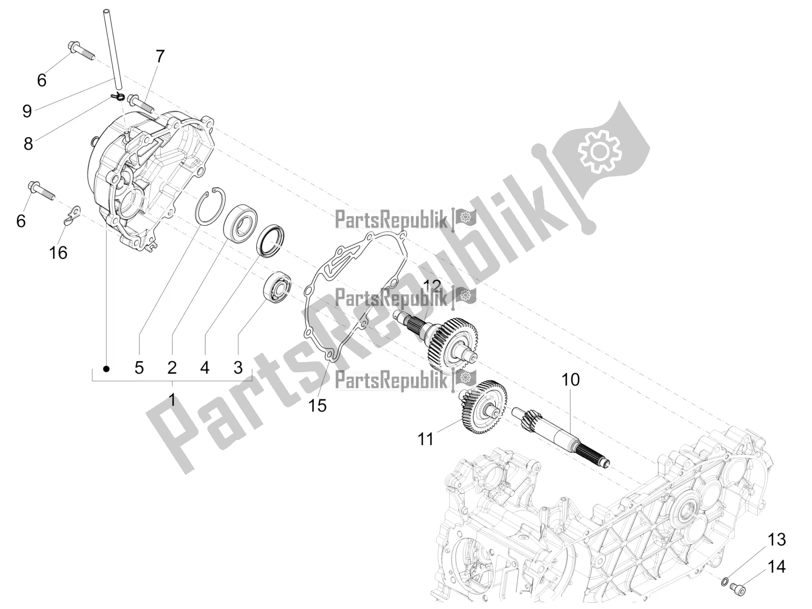 Toutes les pièces pour le Unité De Réduction du Vespa 946 150 ABS CD USA 2022