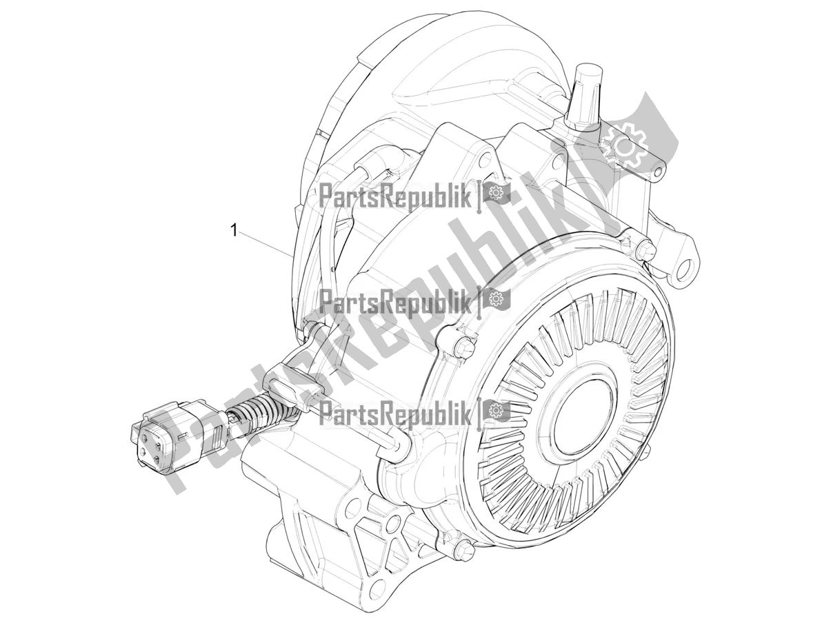 Todas las partes para Ensamblaje Del Motor de Vespa Elettrica 0 2019