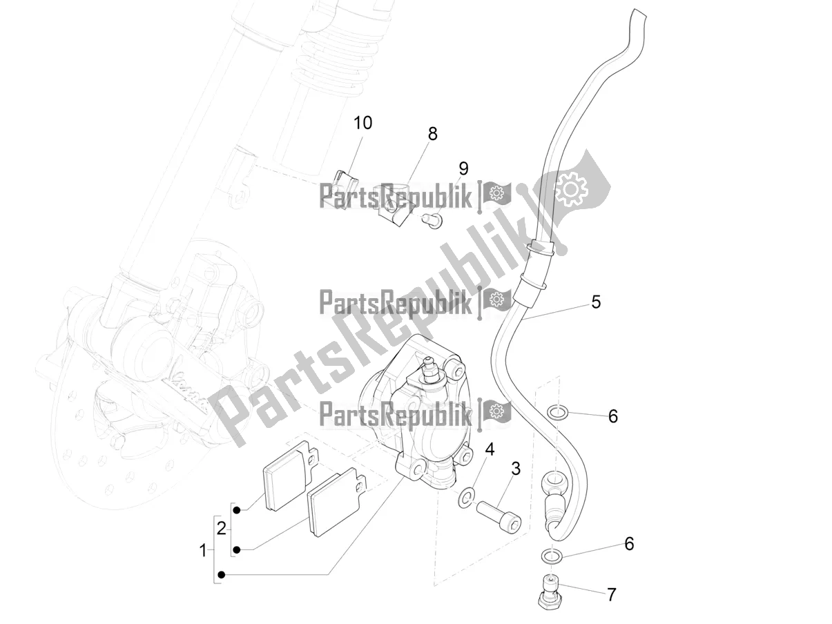 Toutes les pièces pour le Tuyaux De Freins - étriers du Vespa Elettrica 25 KM/H 0 2019