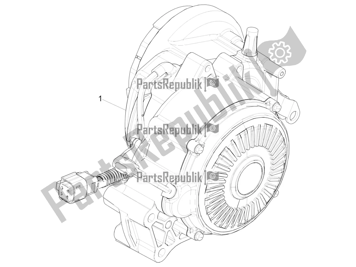 Toutes les pièces pour le Moteur, Assemblage du Vespa Elettrica 25 KM/H 0 2019