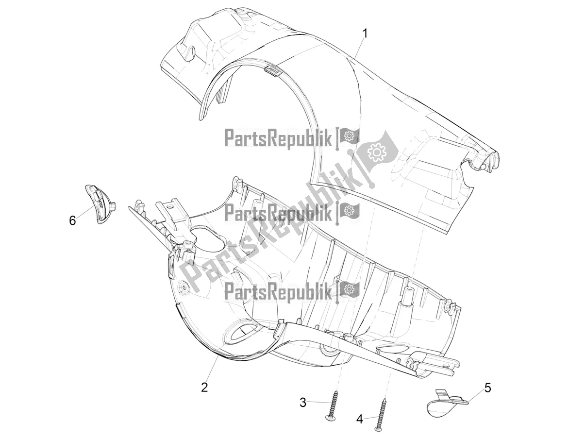 Toutes les pièces pour le Couvertures De Guidon du Vespa Elettrica 25 KM/H 0 2019