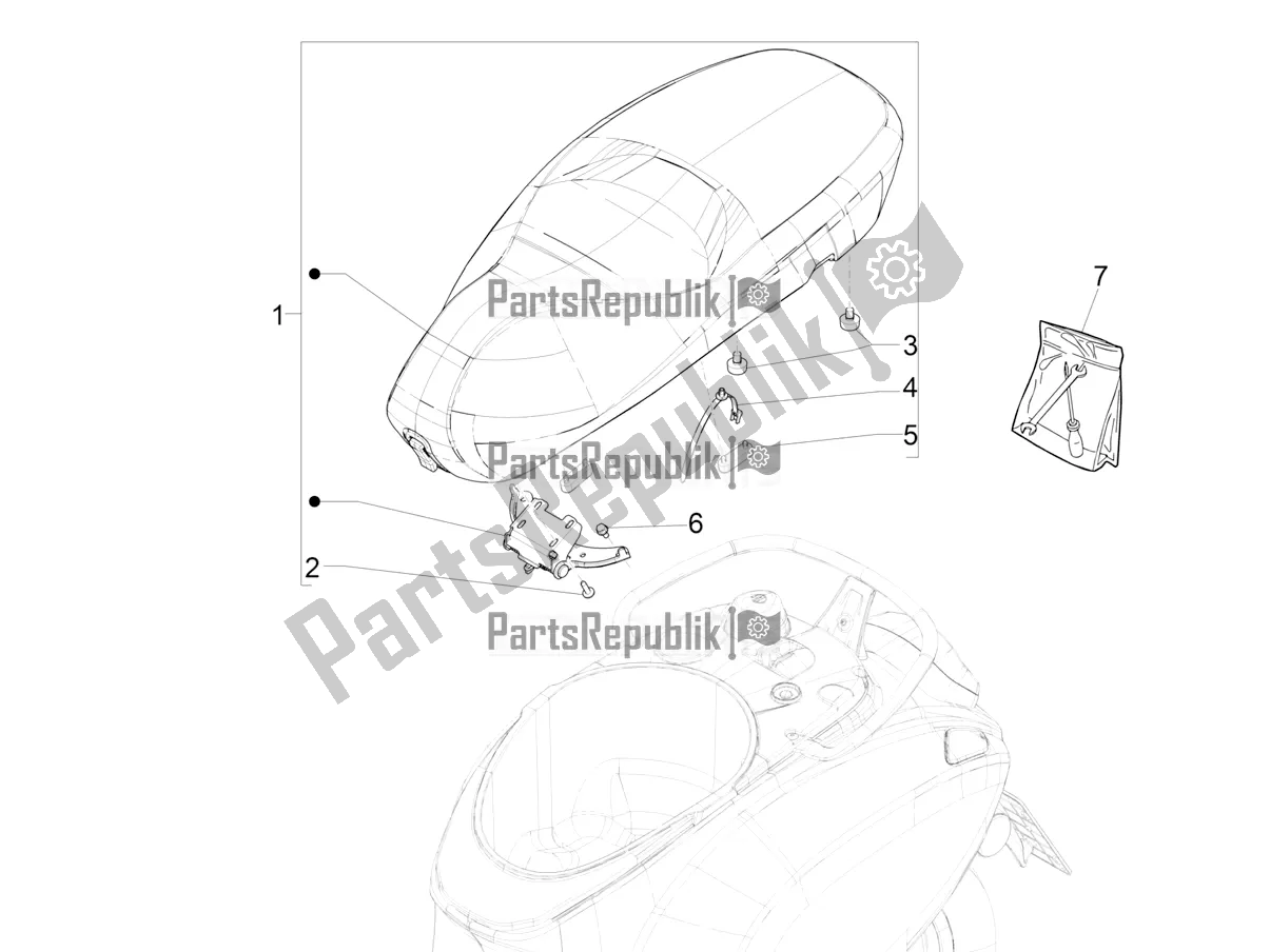 Toutes les pièces pour le Selle / Sièges du Vespa Elettrica 25 KM/H 0 2019