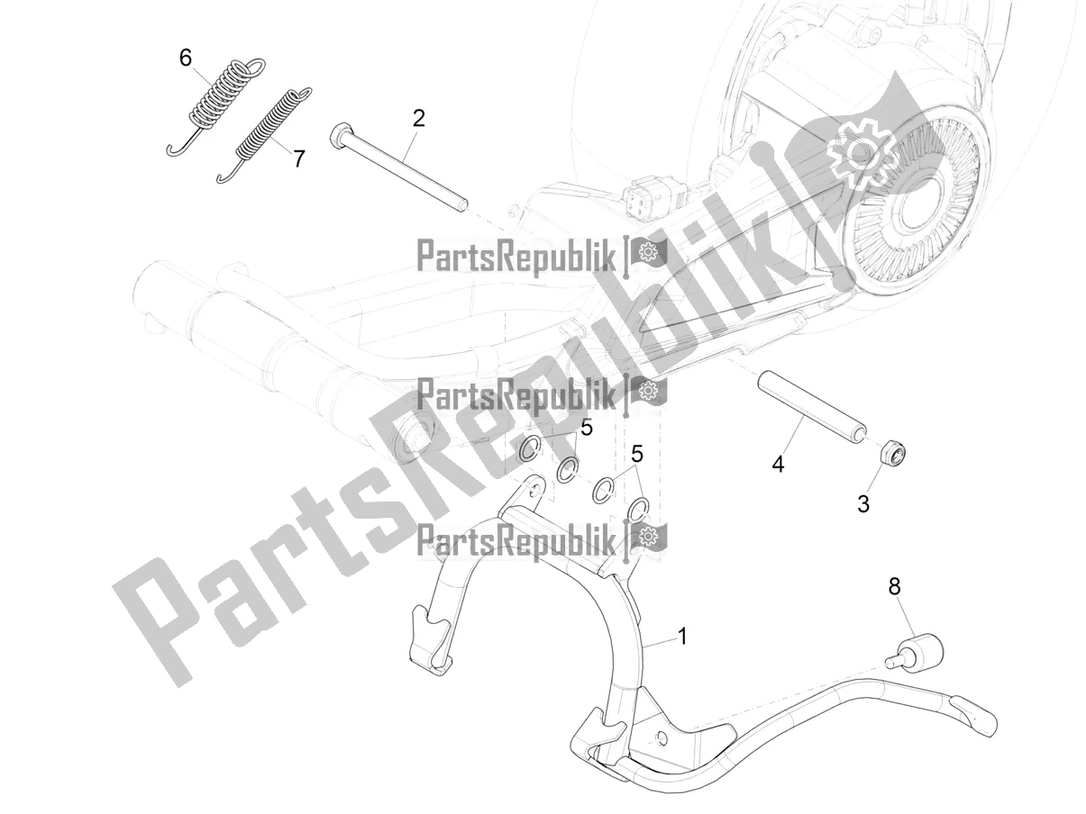 Todas las partes para Soporte / S de Vespa Elettrica 25 KM/H 0 2019