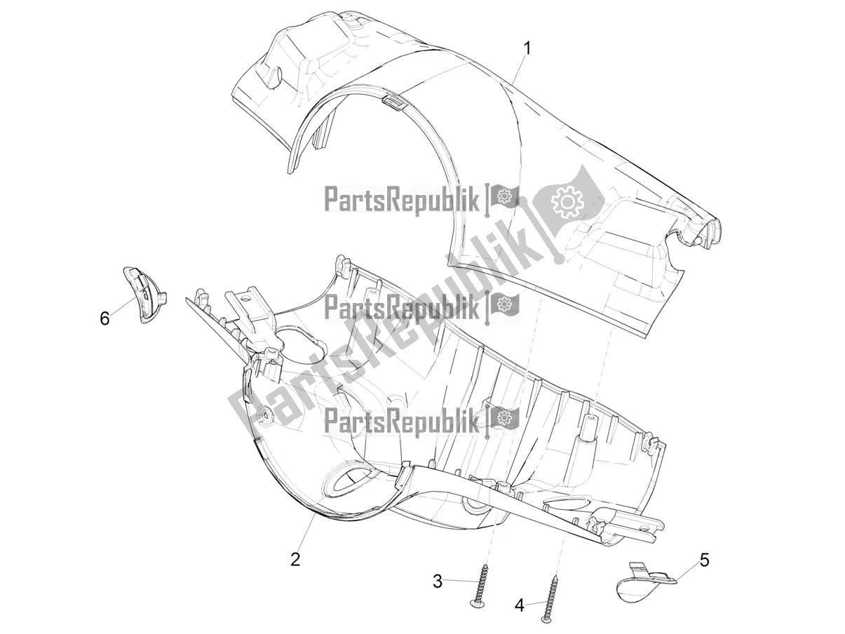 Toutes les pièces pour le Couvertures De Guidon du Vespa Elettrica 25 KM/H 2022