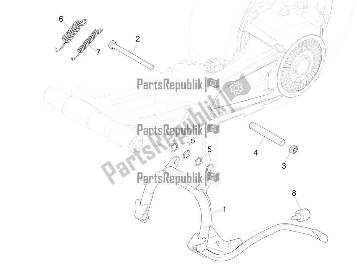 Toutes les pièces pour le Des Stands du Vespa Elettrica 25 KM/H 2022