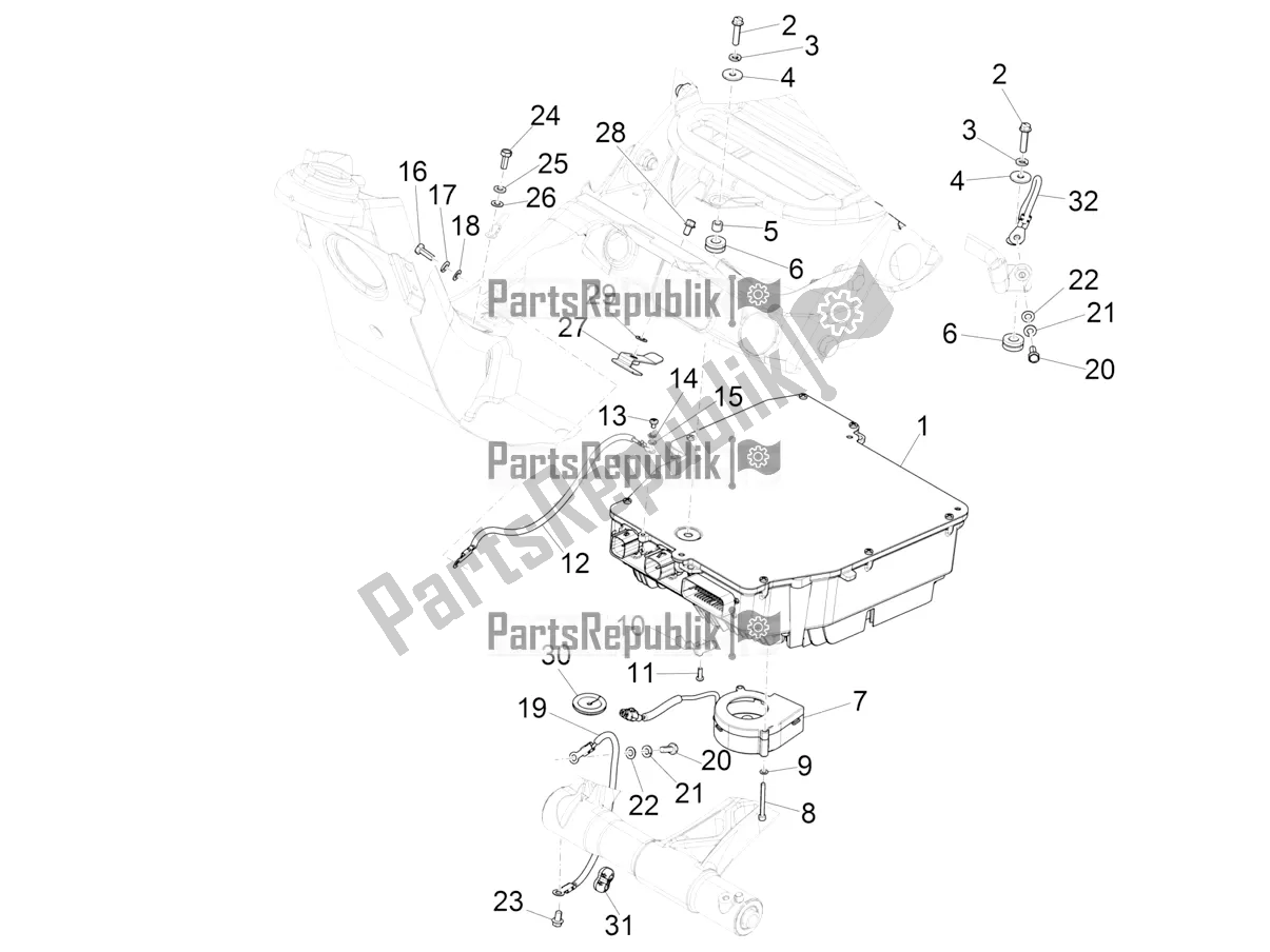 All parts for the Electrical System Components of the Vespa Elettrica 45 KM/H 2021