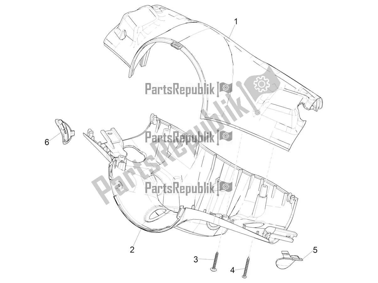 Toutes les pièces pour le Couvertures De Guidon du Vespa Elettrica 70 KM/H 2021