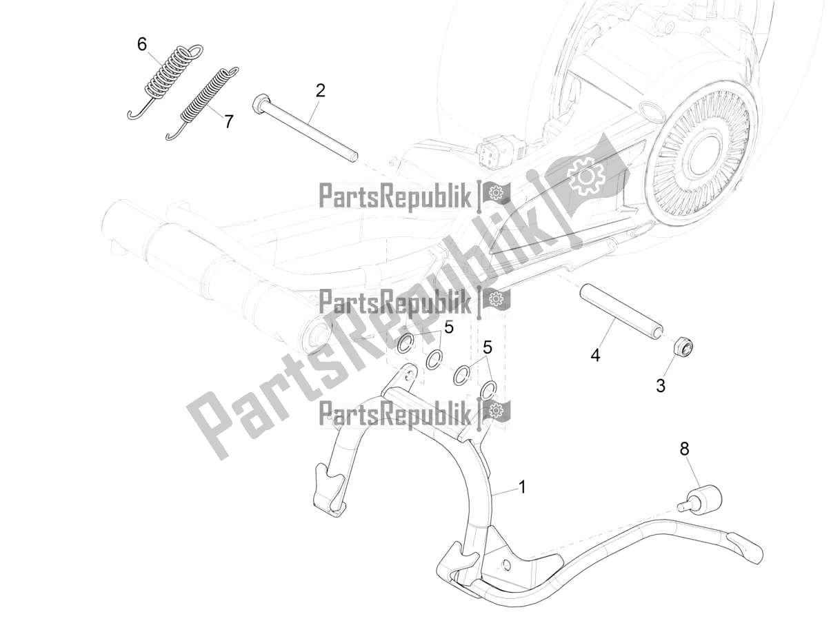 All parts for the Stand/s of the Vespa Elettrica 70 KM/H 2021