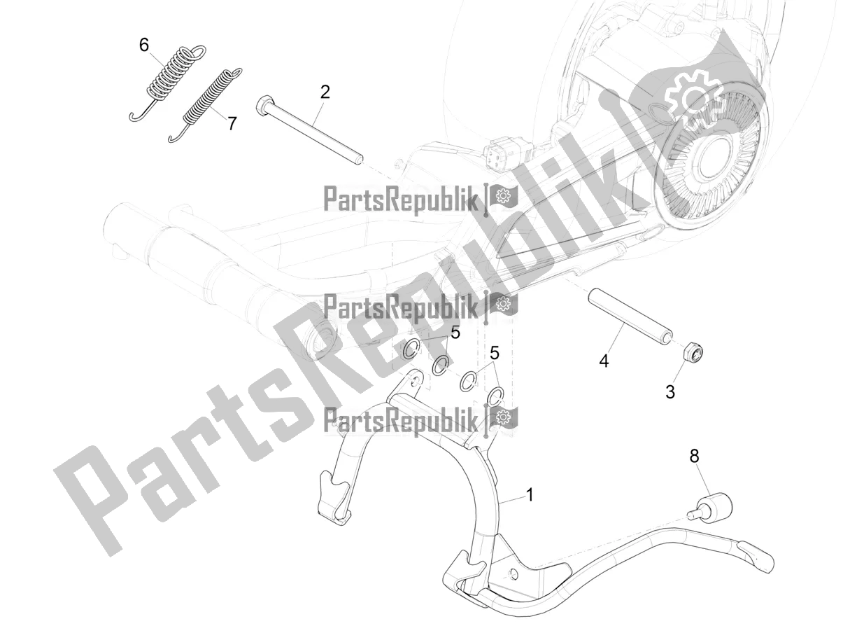 Todas las partes para Soporte / S de Vespa Elettrica 70 KM/H Italia 2022
